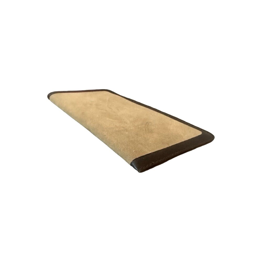 Vintage Yves Saint Laurent Embossed Suede Glasses Case - Beige/Brown - Picture 3 of 9
